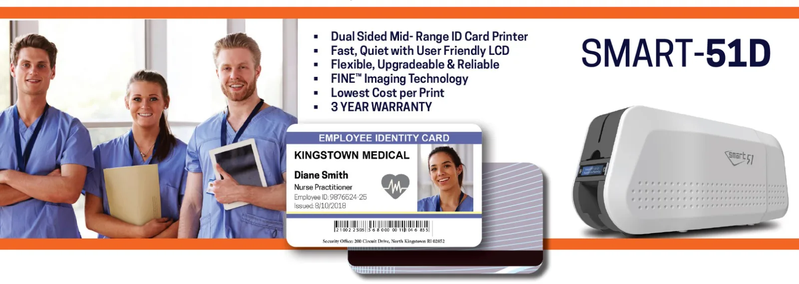 IDP SMART-51D dual sided ID card printer