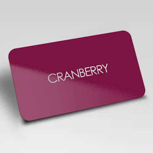 Cranberry Blank Plastic Cards (500)