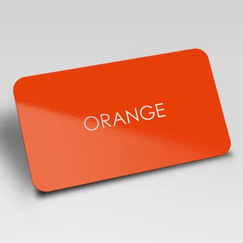 Orange Blank Plastic Cards (500)