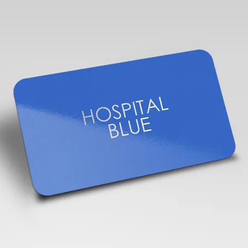 Hospital Blue Blank Plastic Cards (500)