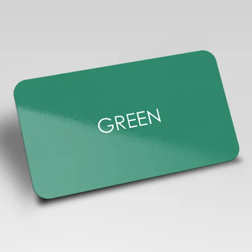 Green Blank Plastic Cards (500)
