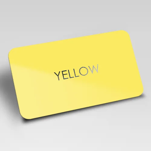 Yellow Blank Plastic Cards (500)