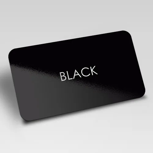 Black Blank Plastic Cards (500)