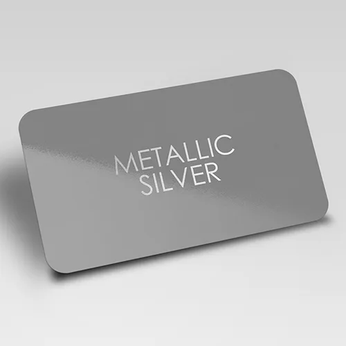 Metallic Silver Blank Plastic Cards (500)