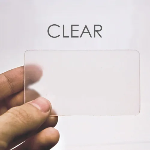 Clear Blank Plastic Cards (500)
